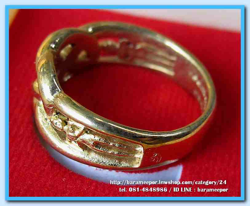 แหวน ไอ้ไข่ เด็กวัดเจดีย์ รุ่นเจริญทรัพย์ ๖๑ เนื้อทองเหลือง ขนาด 20 mm.