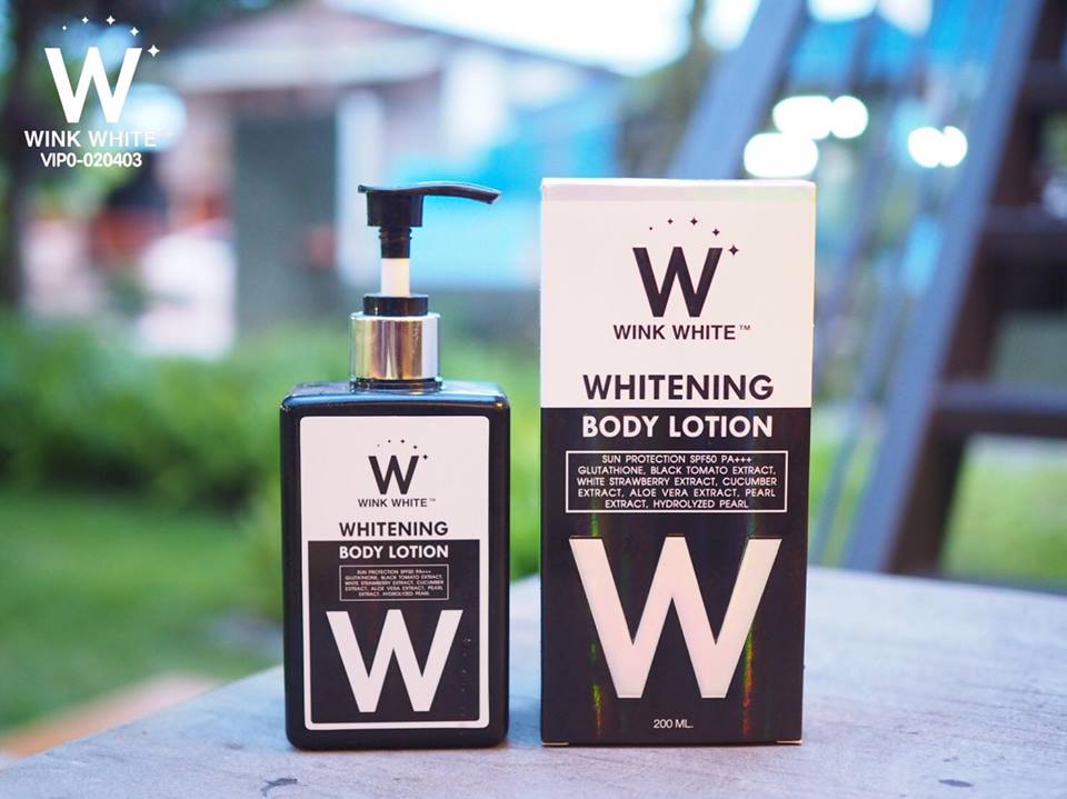 Wink White Whitening Body Lotion SPF50 Pa+++ วิงค์ ไวท์ ไวท์เทนนิ่ง บอดี้ โลชั่น