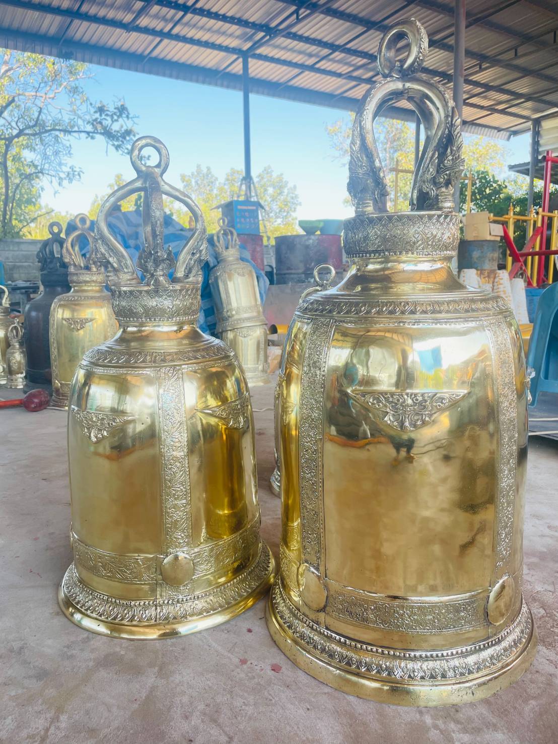 ระฆังทองเหลือง ระฆังสำริด 16.5 นิ้ว เสียงดังกังวาน ราคาโรงงาน (มีทุกขนาดราคาในตาราง)