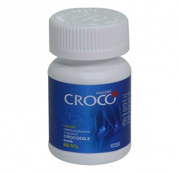 CROCO Crocodile Bone ครอคโค่ ผลิตภัณฑ์เสริมอาหารกระดูกจระเข้ 30 เม็ด