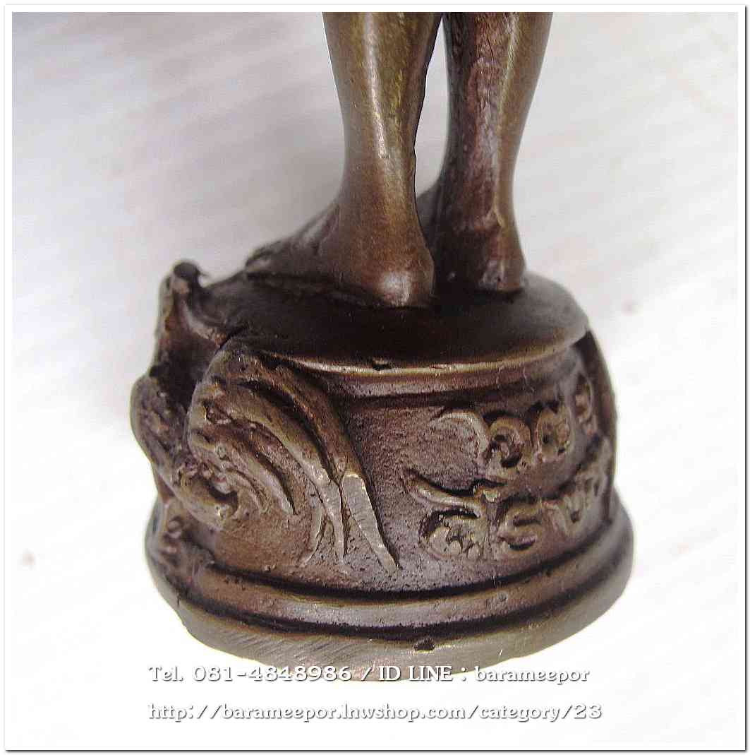 ไอ้ไข่ เด็กวัดเจดีย์ รุ่นสรงน้ำ 63 องค์บูชาโลหะทองแดงรมดำ ขนาด 5 นิ้ว เลขมงคล ๑๖๐๒ รวมกันได้ ๙..1