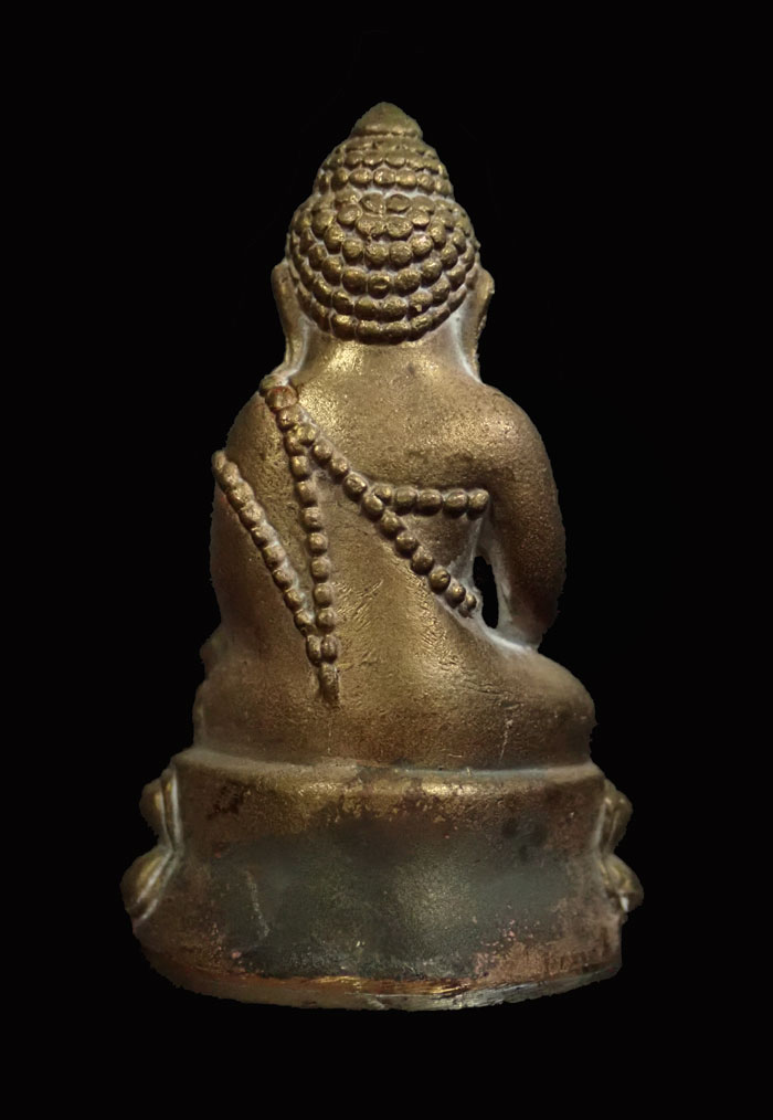 พระกริ่งอรหัง 100 ปี พิมพ์หน้าใหญ่ สมเด็จญาณสังวร วัดบวรนิเนศวิหาร ปี 2556 เนื้อสำริดก้นทองขาว หมายเลข 6932 (กริ่งดัง)