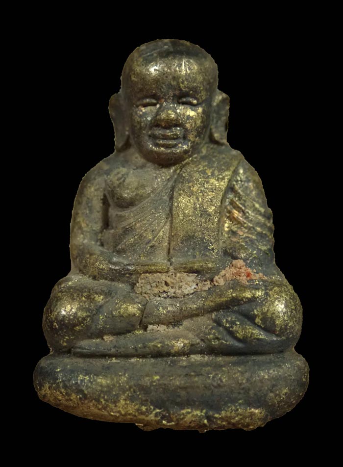 พิมพ์เบ้าทุบหลวงพ่อเงิน รุ่นกองทุน53 วัดบางคลาน จ.พิจิตร ปี 2553 เนื้อสำริดเหลือง (ผิวไฟโบราณ) หมายเลข 8719