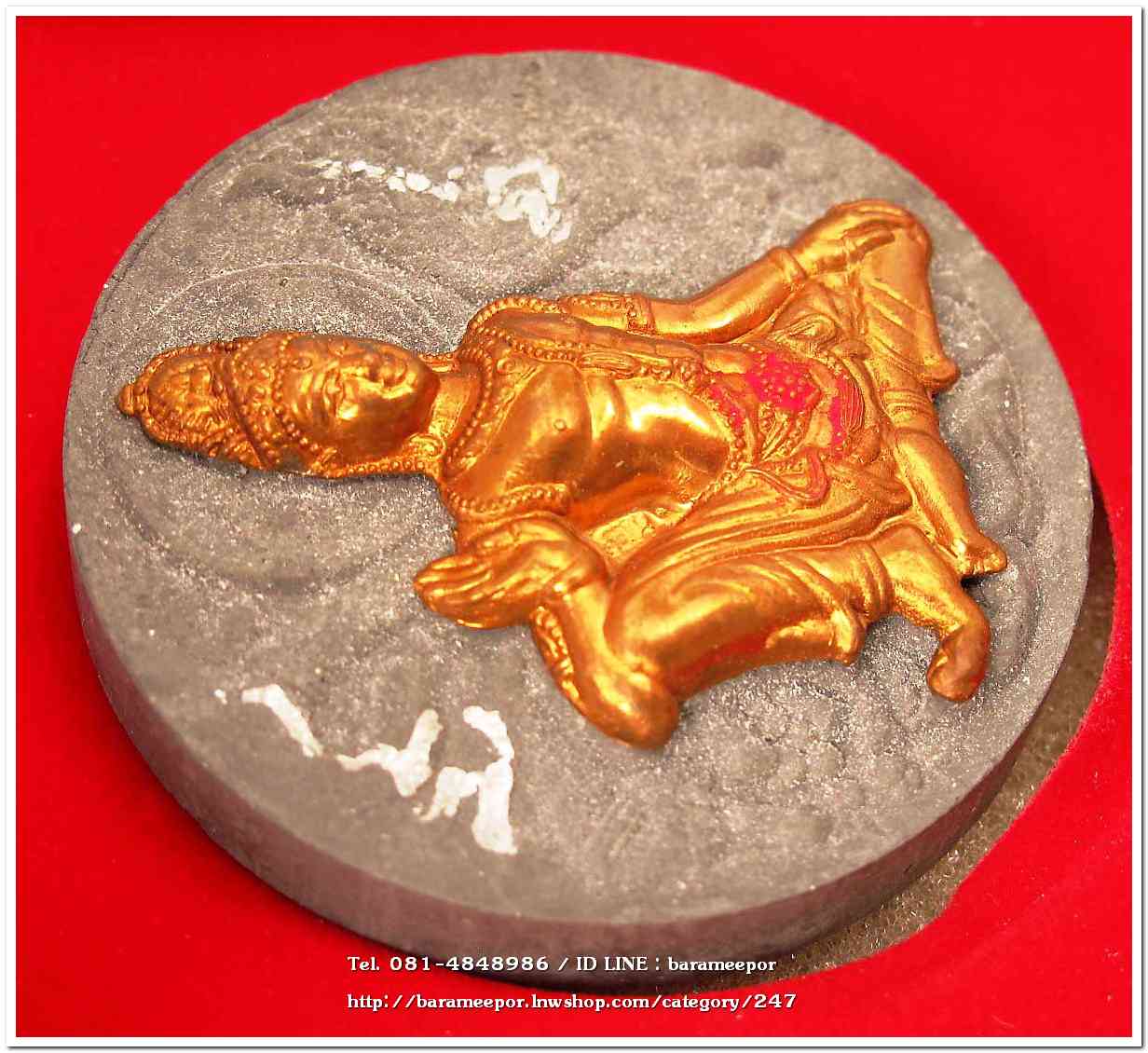 จตุคามรามเทพ รุ่น “ทรัพย์หมื่นล้าน” อ.วราห์ ปุญญวโร วัดโพธิ์ทอง เนื้อว่านดำ หน้ากากทองแดงและหลังฝังครุฑทองแดง มีจาร...3