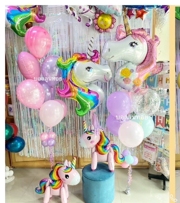 ลูกโป่งม้ายูนิคอร์น Unicorn Balloon