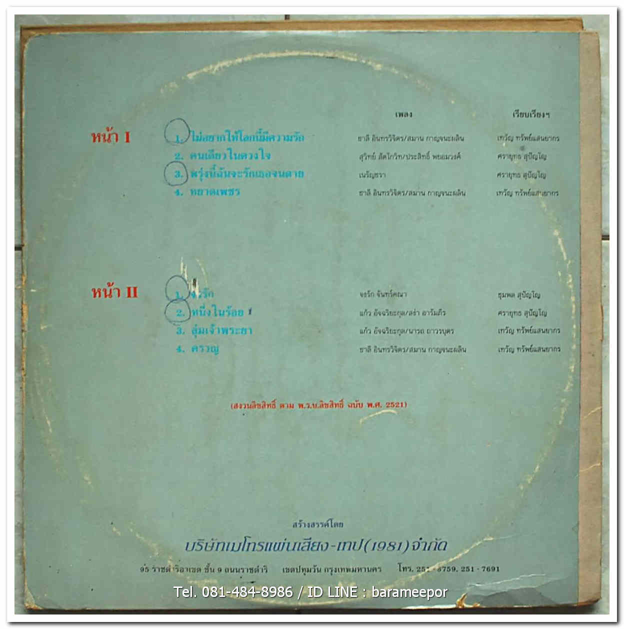 มณีนุช เสมรสุต ชุด ไม่อยากให้โลกนี้มีความรัก เพลงเก่าเพราะๆทั้งอัลบั้ม