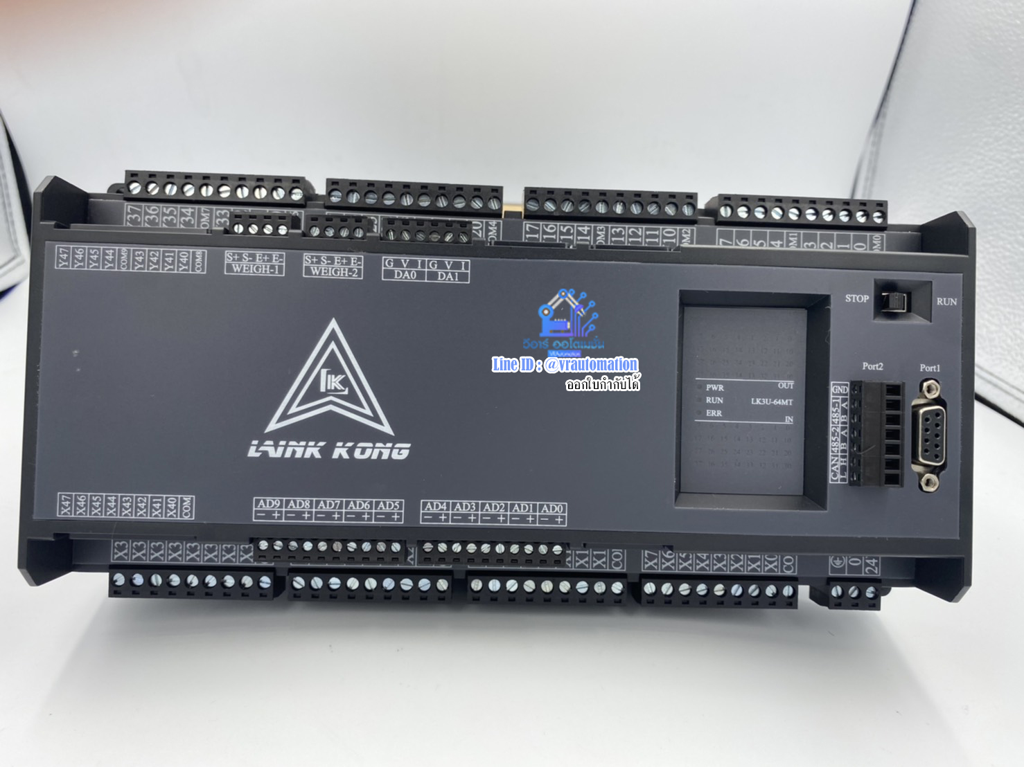 FX3U-64MT PLC LK3U-64MT-10AD-2DA + Loadcell 2 ช่อง