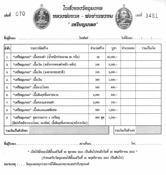 หลวงพ่อทวด รุ่นเกลอ พ่อท่านพรหม วัดพลานุภาพ ปัตตานี ปี 2553