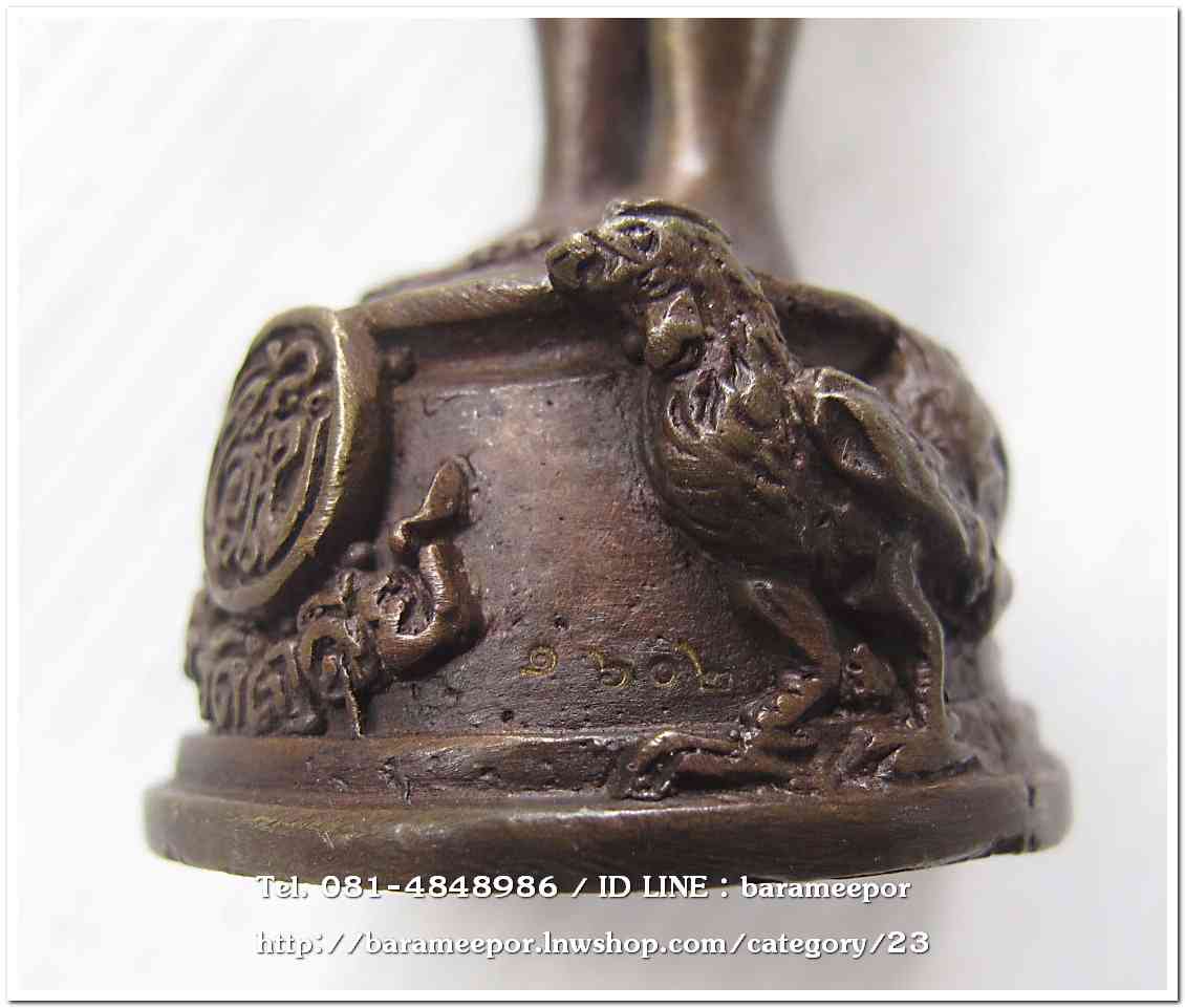 ไอ้ไข่ เด็กวัดเจดีย์ รุ่นสรงน้ำ 63 องค์บูชาโลหะทองแดงรมดำ ขนาด 5 นิ้ว เลขมงคล ๑๖๐๒ รวมกันได้ ๙..1