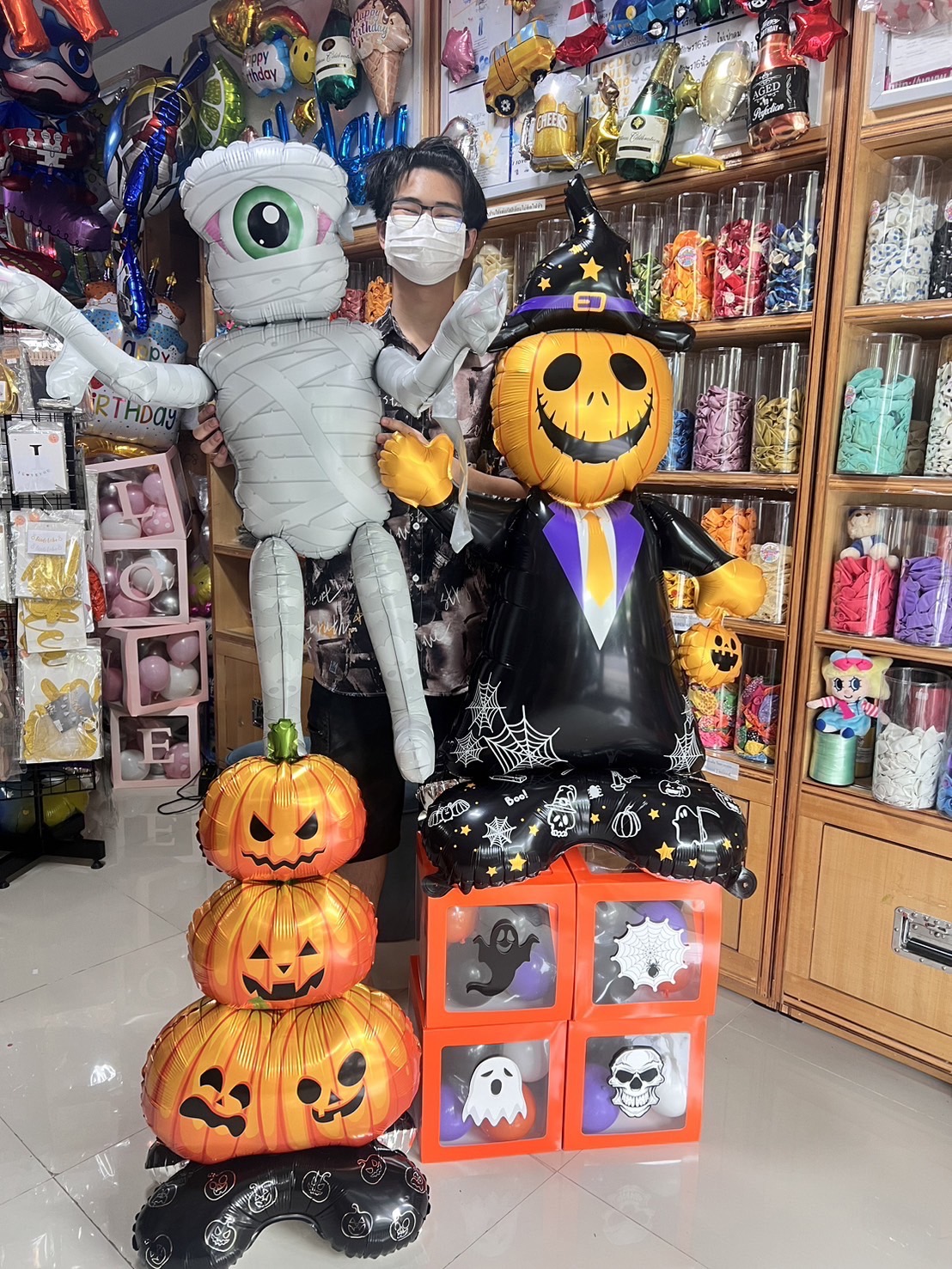 ลูกโป่งฮาโลวีน ลูกโป่งผี balloon Halloween
