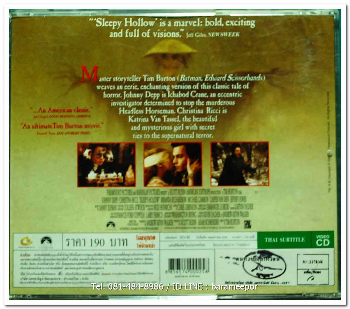 SLEEPY HOLLOW คนหัวขาด ล่าหัวคน แผ่นแท้ ลิขสิทธิ์