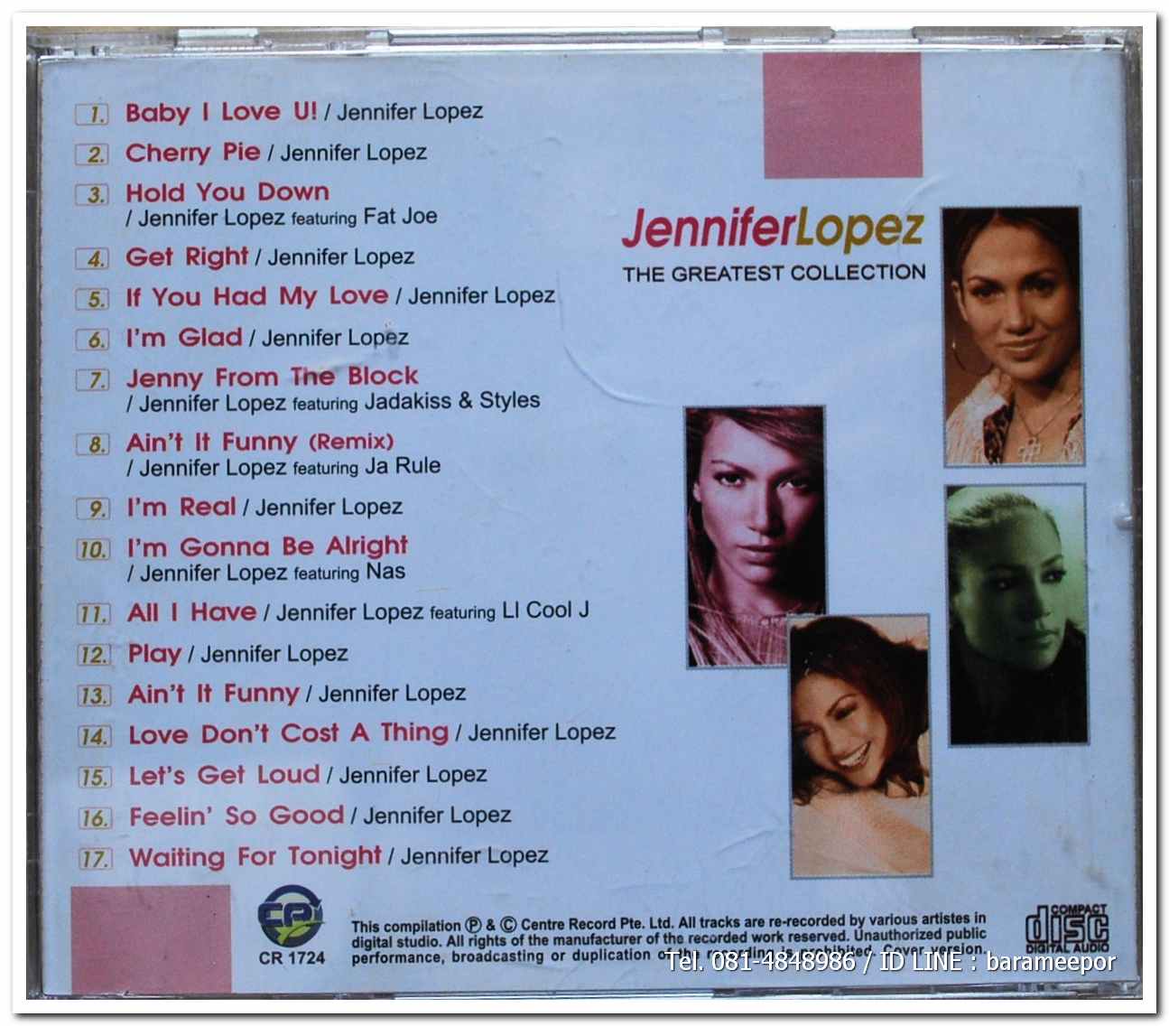 Jennifer Lopez The Greatest COLLECTION สภาพแผ่นสวยไร้รอย