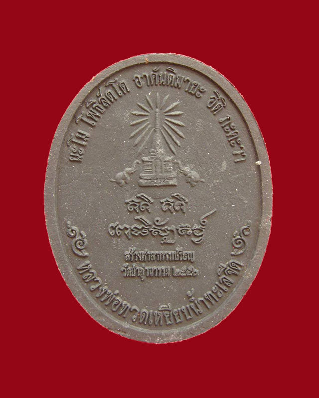 เหรียญหันข้างหลวงพ่อทวดเหยียบน้ำทะเลจืด รุ่นสร้างบุญ ปี2556 เนื้อผง