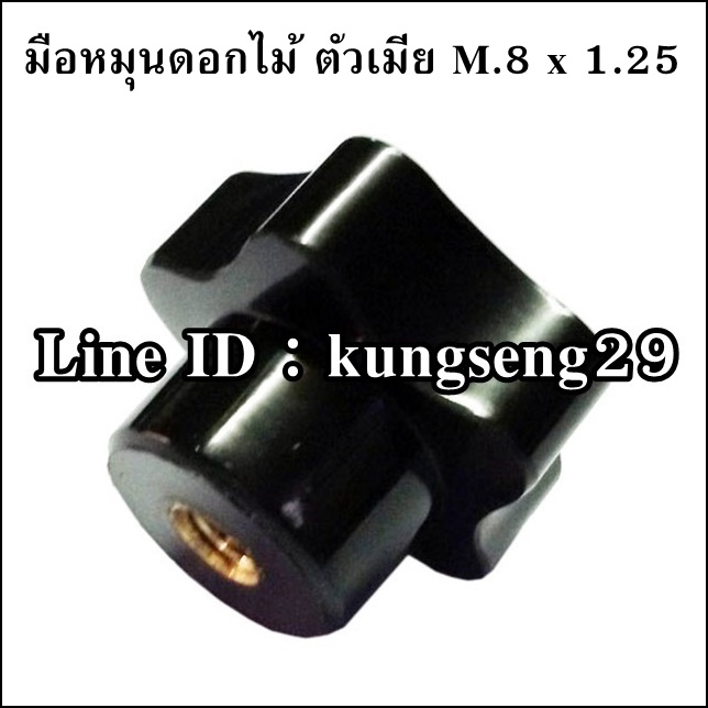 มือหมุนดอกไม้ห้าแฉก ตัวเมีย M.8 x 1.25 (หัว 30 mm)