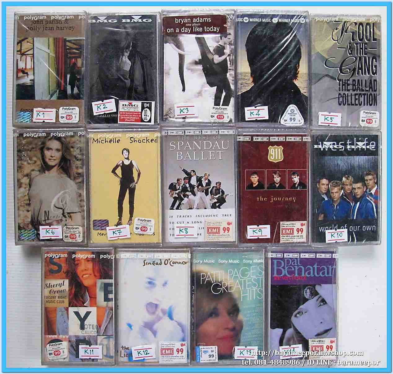 เทปเพลงสากล ลิขสิทธิ์ สภาพซีล ..K
