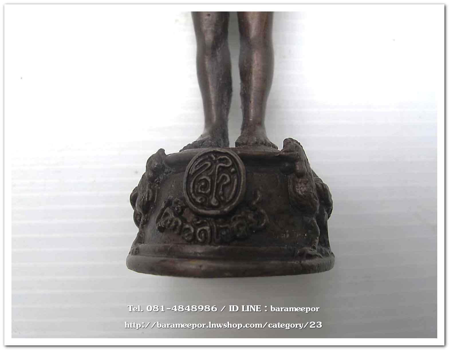 ไอ้ไข่ เด็กวัดเจดีย์ รุ่นสรงน้ำ 63 องค์บูชาโลหะทองแดงรมดำ ขนาด 5 นิ้ว ..2