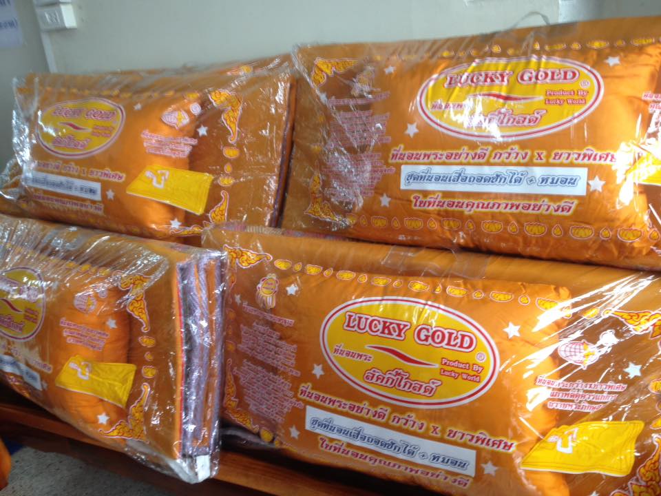 ชุดที่นอนพระแบบเสื่อถอดซักได้+หมอน (รุ่นใหม่)