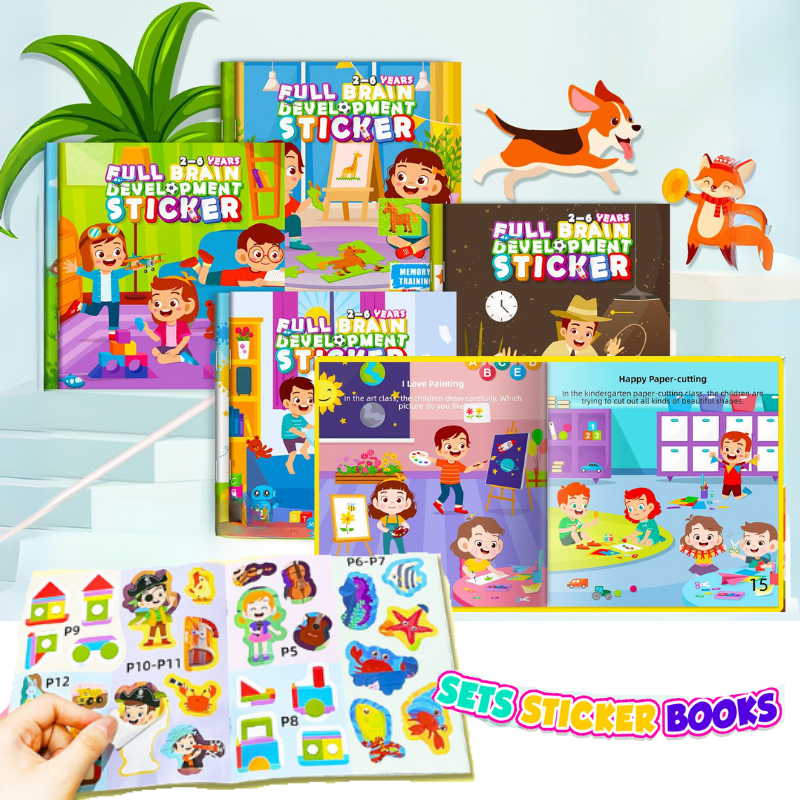 BK09 สมุดสติ๊กเกอร์ SET 10-30 เล่ม สอนภาษาอังกฤษ หนังสือสติ๊กเกอร์Sticker book DIY เสริม EF