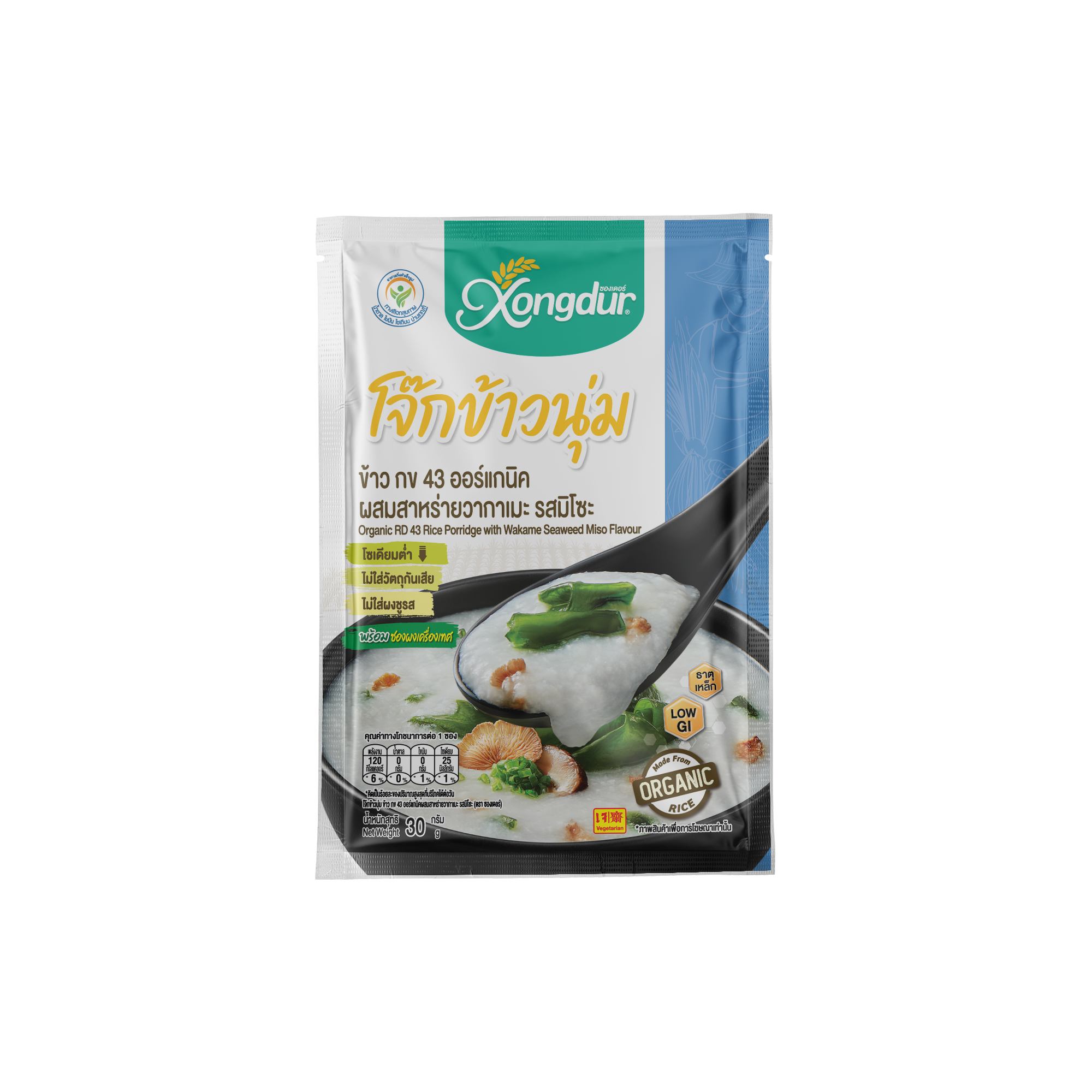 36-375-2300-1 โจ๊กมิโซะสาหร่ายวากาเมะ *ซองเดอร์ 30ก.