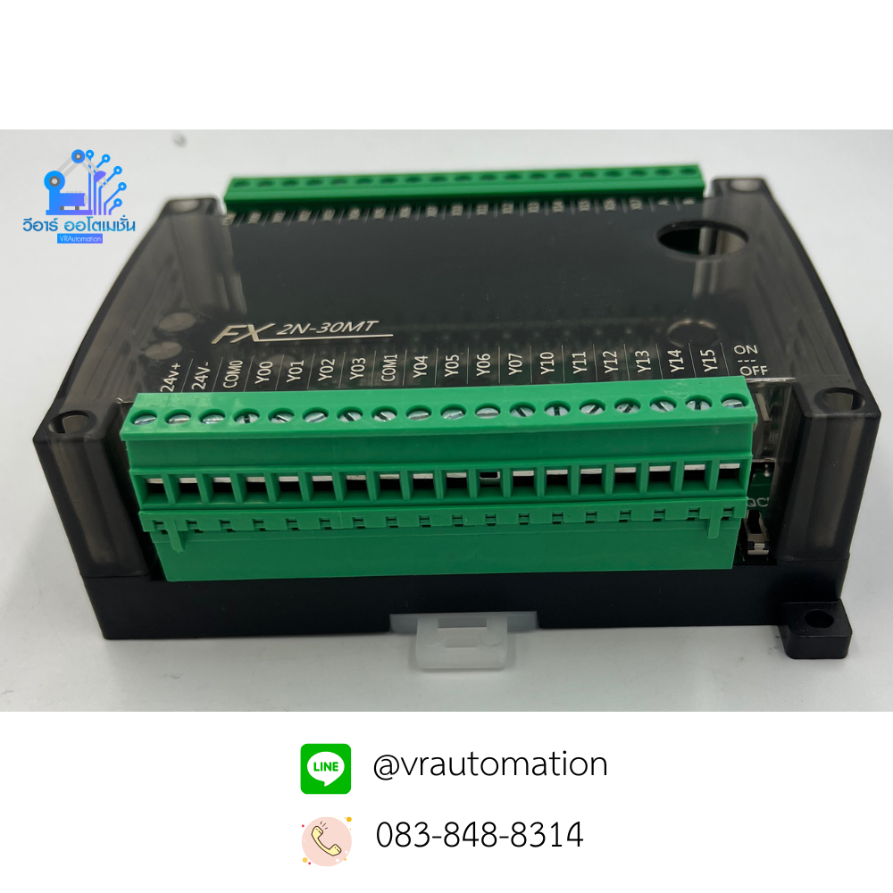 FX2N-30MT บอร์ดควบคุม PLC พร้อมช่องสัญญาณ I/O 30 ช่อง