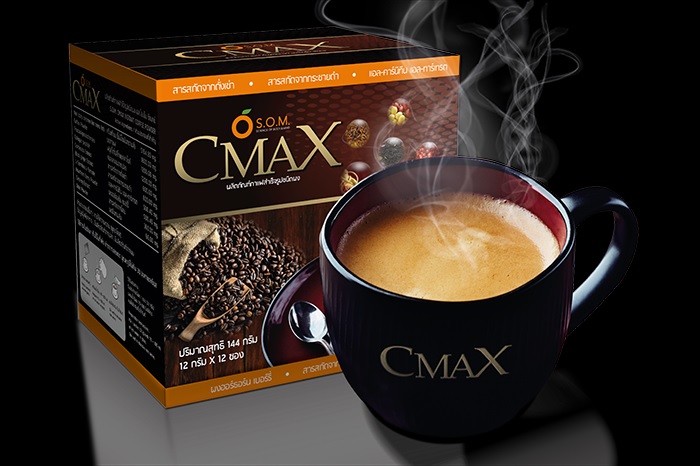 S.O.M. CMAX เอส.โอ.เอ็ม. ซีแมคซ์ กาแฟซีแมคซ์ กาแฟผสมถั่งเช่าและโสมสกัด ที่โด่งดังทางช่อง 8