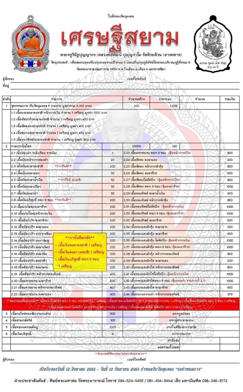 หลวงพ่อพัฒน์ ปุญญกาโม รุ่นเศรษฐีสยาม เนื้อทองแดงผิวไฟ ลงยาจีวร หลังหนุมาณ