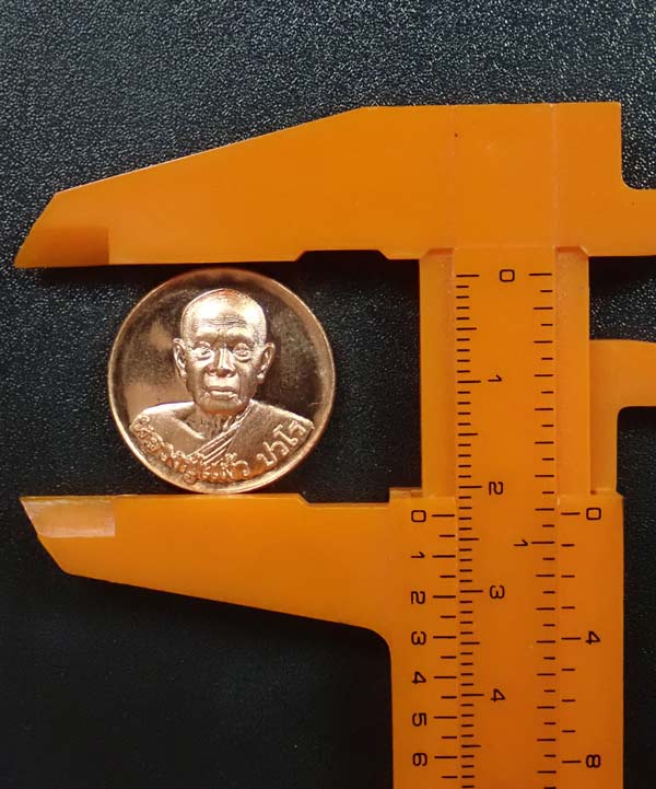 เหรียญหลวงปู่แผ้ว ปวโร วัดรางหมัน จ.นครปฐม รุ่นพุทธโธ อายุ 98 ปี เนื้อทองแดง ตอกโค๊ต "อายุยืน"