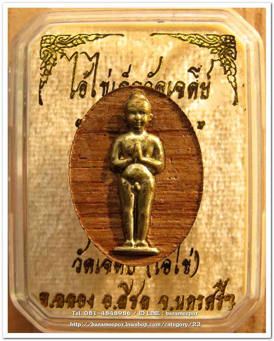 ไอ้ไข่ เด็กวัดเจดีย์ รุ่นสรงน้ำ 63 เนื้อไม้ปั๊ม หน้ากากทองเหลือง..1