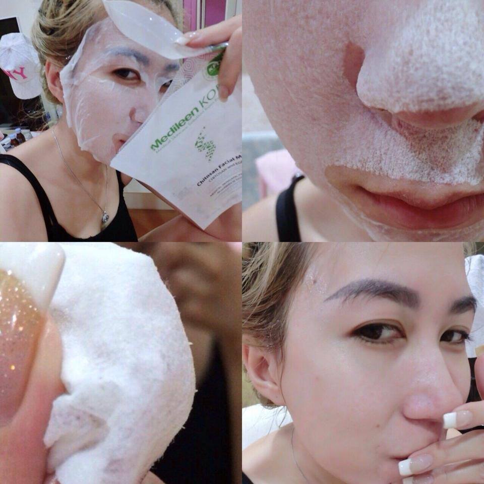 Medileen kor Chitosan Facial Mask ขับสารผิดที่ตกค้างบนผิว ช่วยดูดสิว กระตุ้นการผลัดเซลล์ผิวที่ตายแล้วให้หลุด ราคา 950 บาท