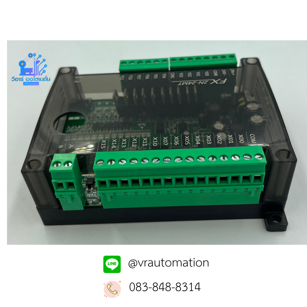 FX2N-24MT บอร์ดควบคุม PLC พร้อมช่องสัญญาณ I/O 24 ช่อง