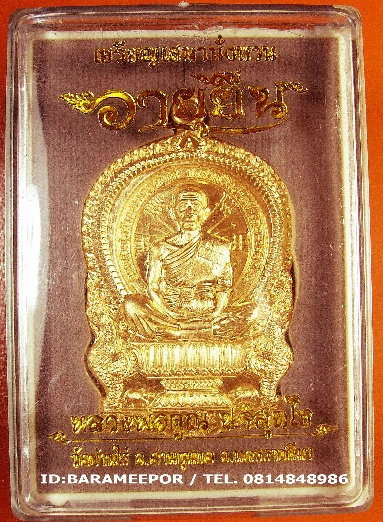 หลวงพ่อคูณ เหรียญเสมานั่งพาน รุ่น อายุยืน หลังหนุมานเชิญธง รุ่นแรก มีให้เลือก 5 เนื้อ