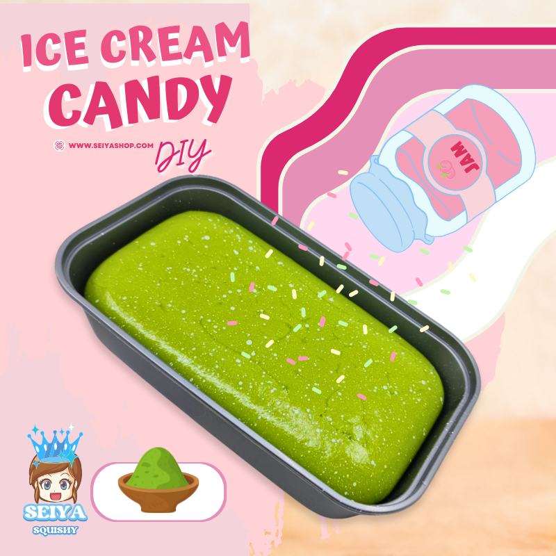 CB0790 สกุชชี่ ICE CREAM Candy DIY สกุชี่ หน้าหนึบ ก้อนใหญ่ ซุปเปอร์ สโลว์ เนื้อดี ของแท้ พร้อมอุกปรณ์ ตกแต่ง