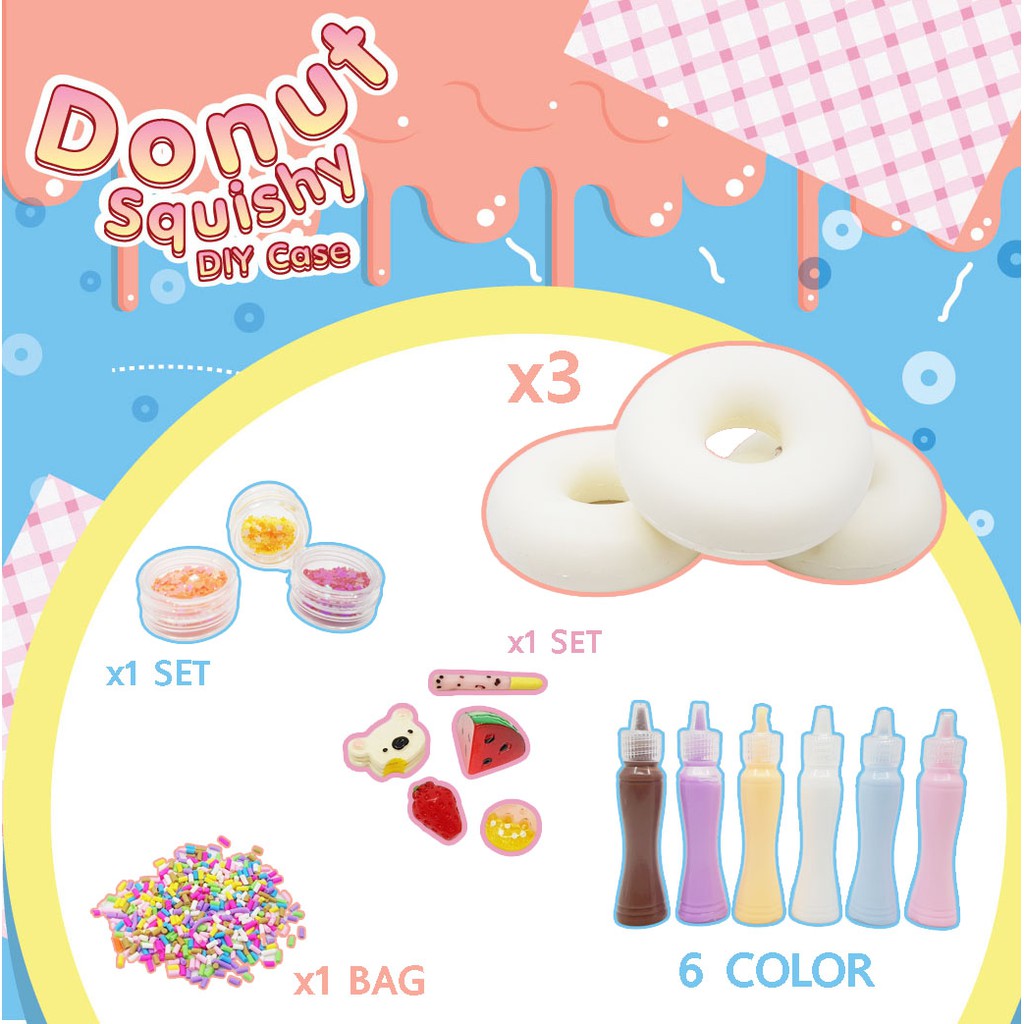 D070 (SEIYA DIY KIT SET )ชุดตกแต่งสกุชชี่ squishy ชุดทำ bath bomb บาธบอม ชุดทำสไลม์ กิจกรรมยามว่าง เสริมสร้างพัฒนาการ