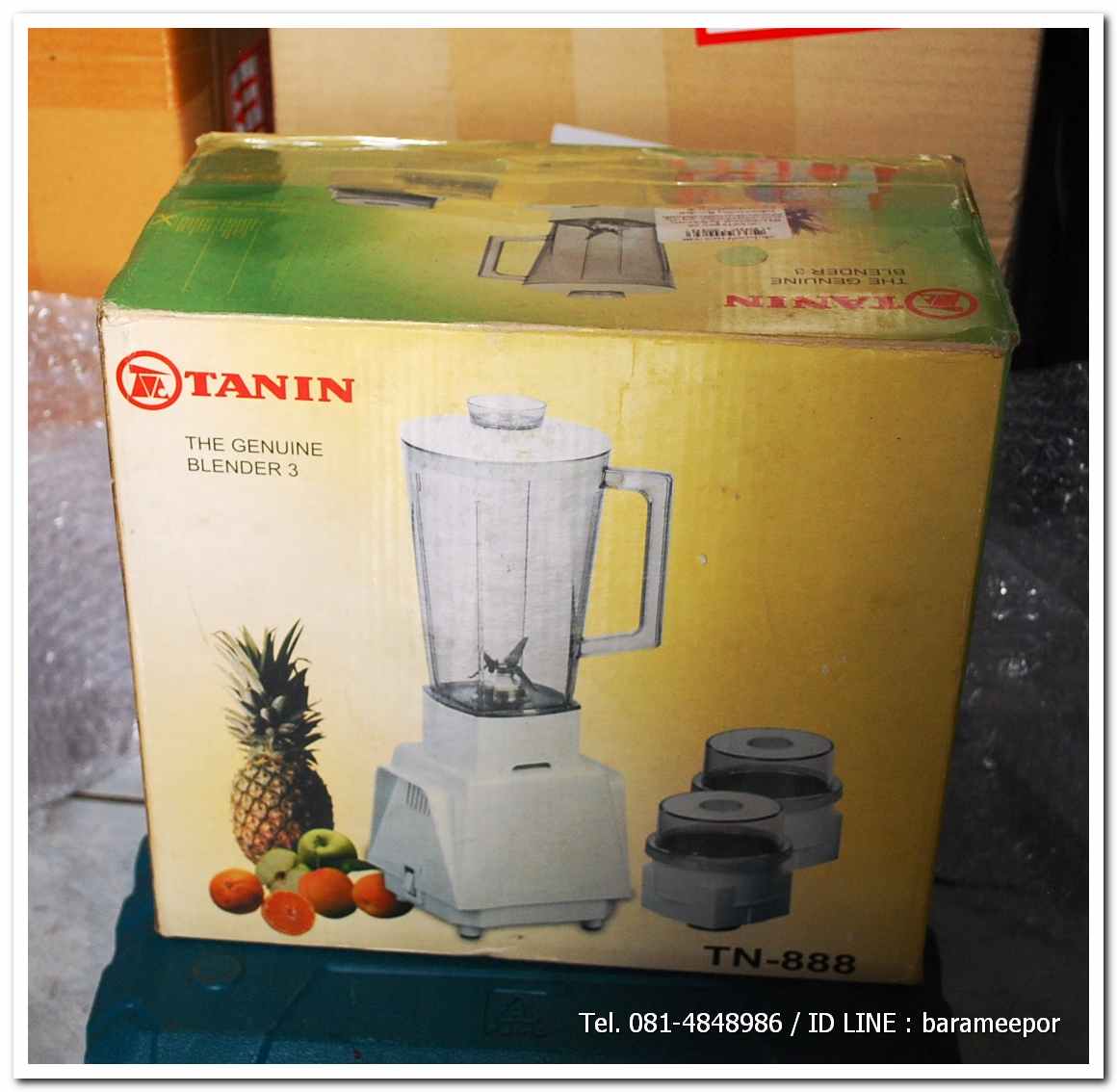 เครื่องปั่น TANIN รุ่น TN-888 3 IN 1 ของใหม่เก่าเก็บ สภาพดี พร้อมใช้ อุปกรณ์ครบ พร้อมกล่องเดิมๆ
