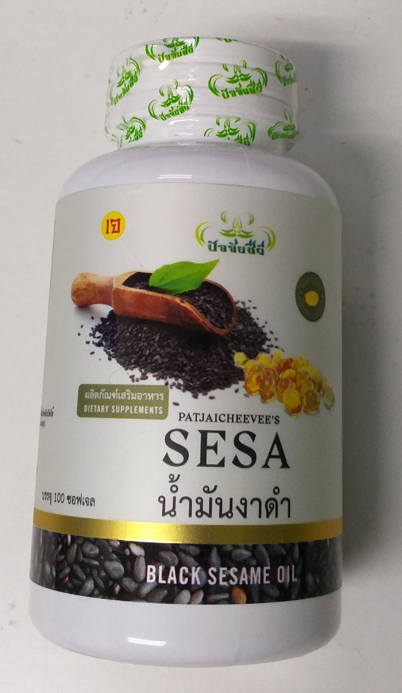 46-104-3600-2 นำ้มันงาดำ ศรีษะ 100 cap พค 6