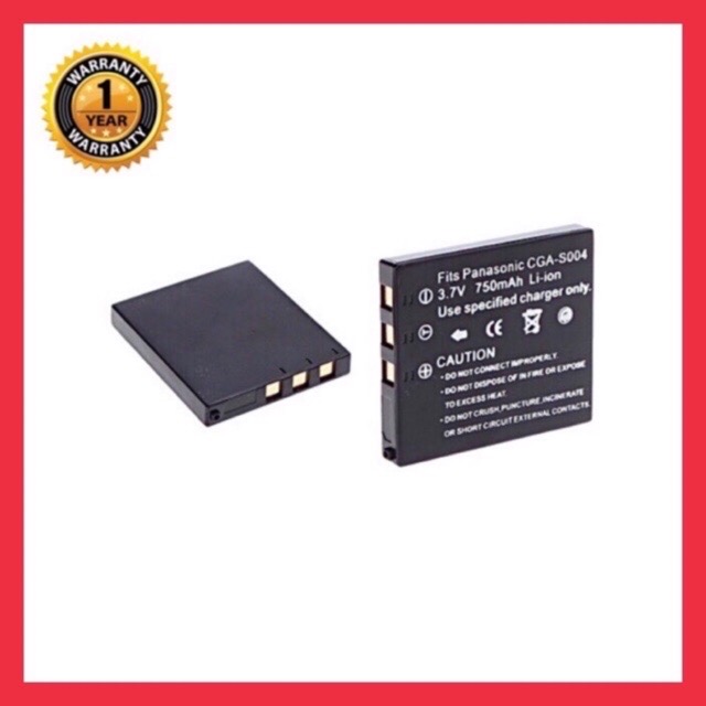 แบตเตอรี่ พานาโซนิค S004/Panasonic Battery CGA S004 แบตเตอรี่กล้อง Panasonic CGA-S004 S004E Battery แบตพานาโซนิค ใช้กับกล้อง Panasonic DMC-FX2 DMC-FX7 DMC-FX7B DMC-FX2B FX7R