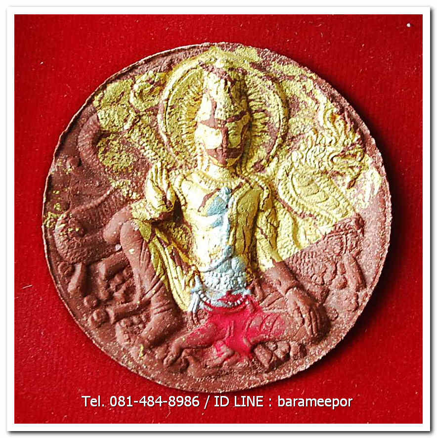 จตุคามรามเทพ รุ่น “ทรัพย์หมื่นล้าน” อ.วราห์ ปุญญวโร วัดโพธิ์ทอง เนื้อว่านสีแดง นำฤกษ์ ปิดทองรองพิมพ์ พร้อมจาร หลังครุฑปิดทองทอง