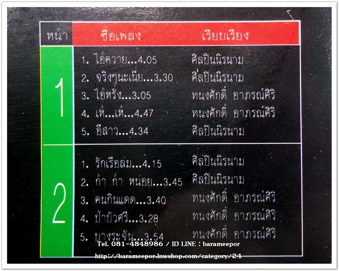 นิรนาม ชุด รวมฮิต 1/2/3 มีเพลงฮิตทั้งอัลบั้ม