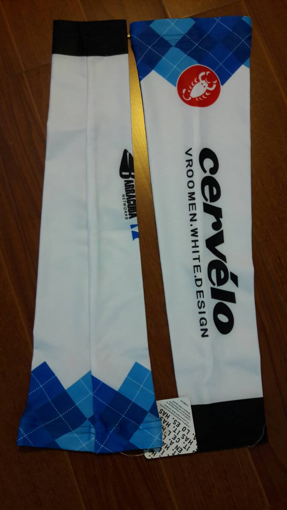 ปลอกแขน จักรยาน ลายทีม Cervelo Garmin