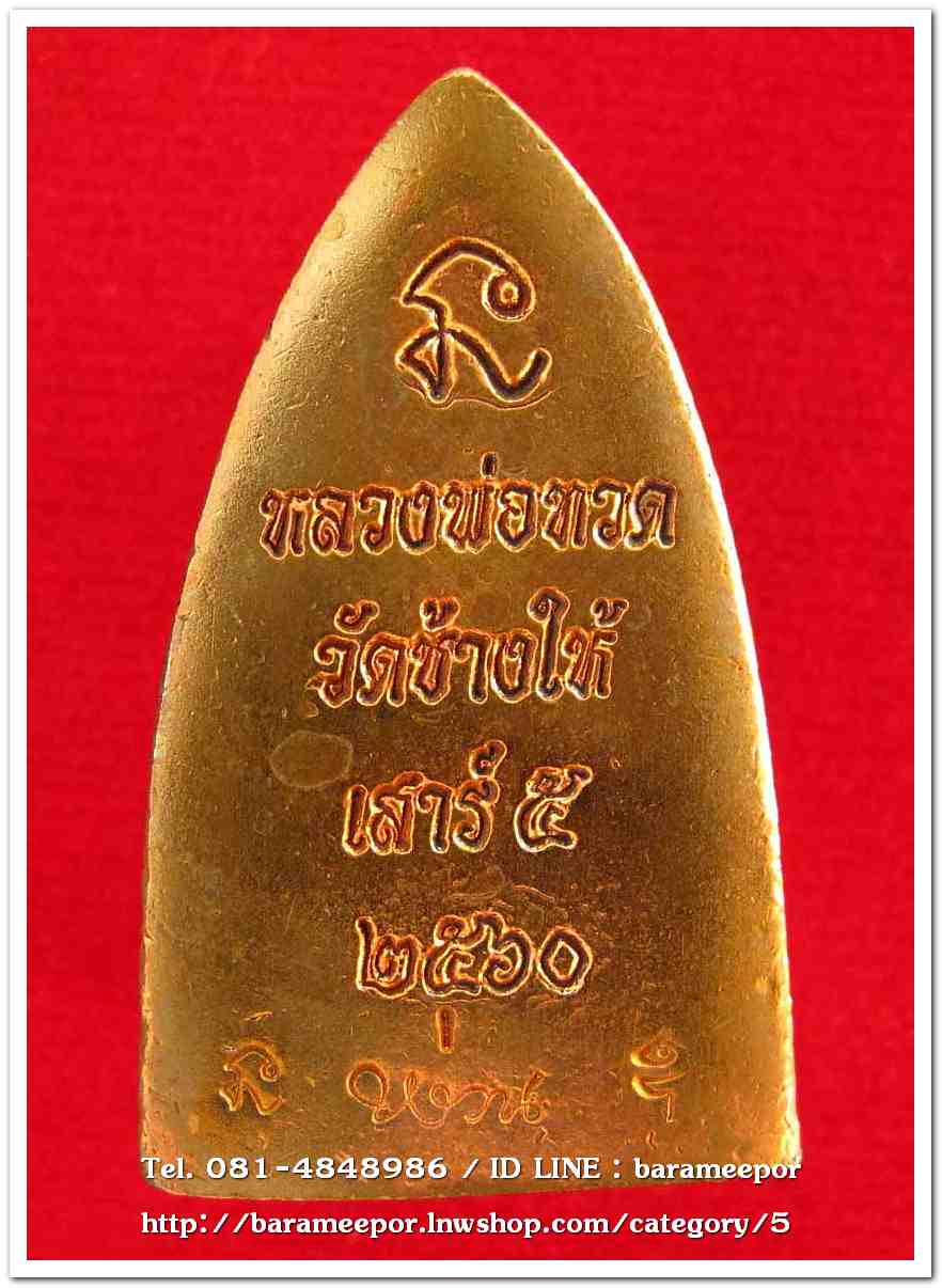 หลวงพ่อทวด วัดช้างไห้ รุ่น เสาร์ ๕ พ.ศ.๒๕๖๐ พิมพ์หลังเตารีดใหญ่ เนื้อทองแดง..1