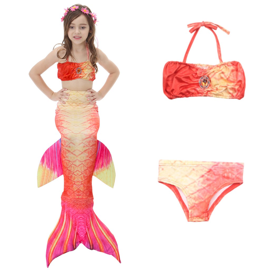 NF026-A ชุดว่ายน้ำ หางนางเหงือก mermaid tail ชุดว่ายน้ำเด็ก เจ้าหญิงเงือก หางนางเงือกเด็ก มีหางเดินได้ หางปิด
