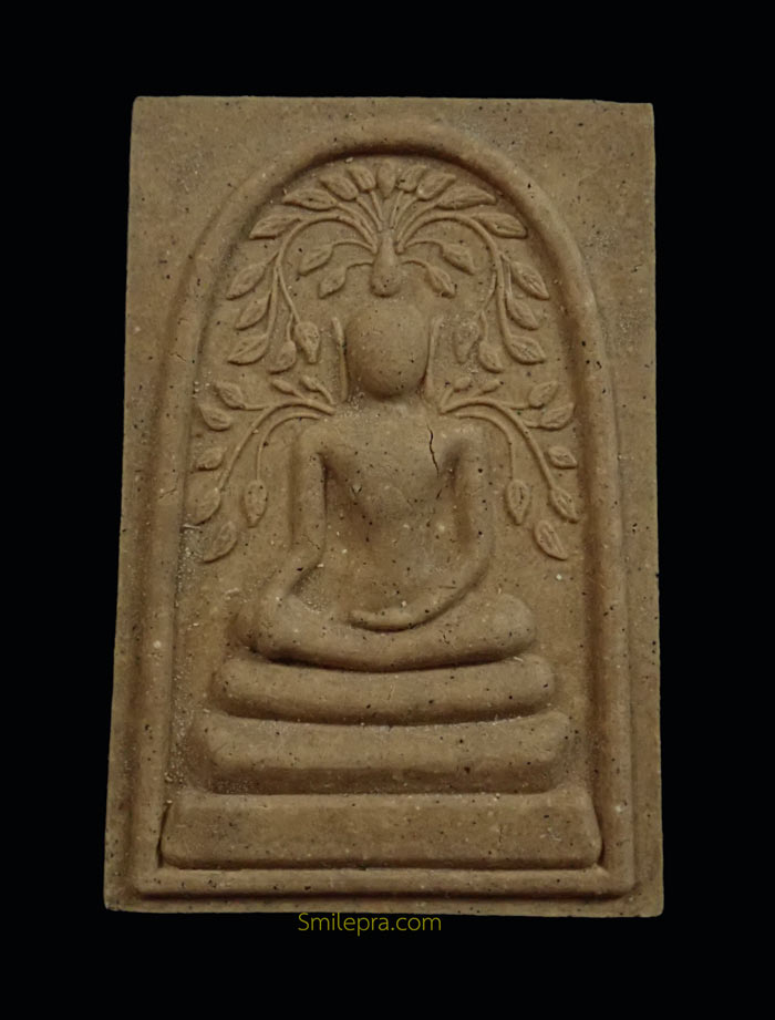 พระสมเด็จปรกโพธิ์หลังพญาชิงชัย พระอาจารย์จิ วัดหนองหว้า จ.เพชรบุรี ปี 2554 รุ่นชนะมาร เนื้อผง