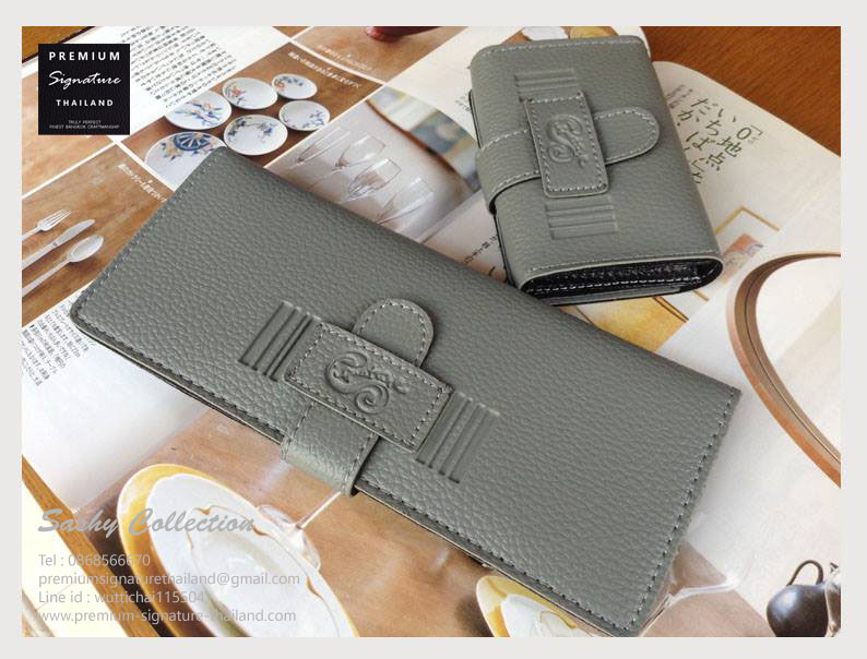 Smokey Grey(เทา) - Sashy Yen Wallet