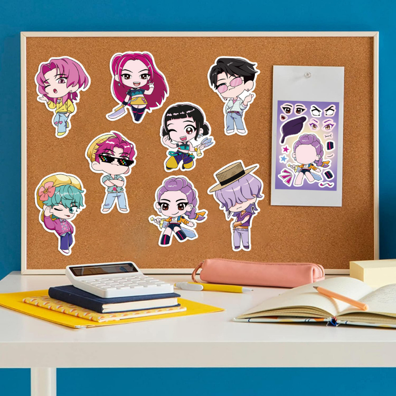BL009 สติ๊กเกอร์แต่งตัว สติ๊กเกอร์จ้าหญิง DIY ตัวการ์ตูน kpop demon PVC Sticker ทุงทุง ซาริโอ้
