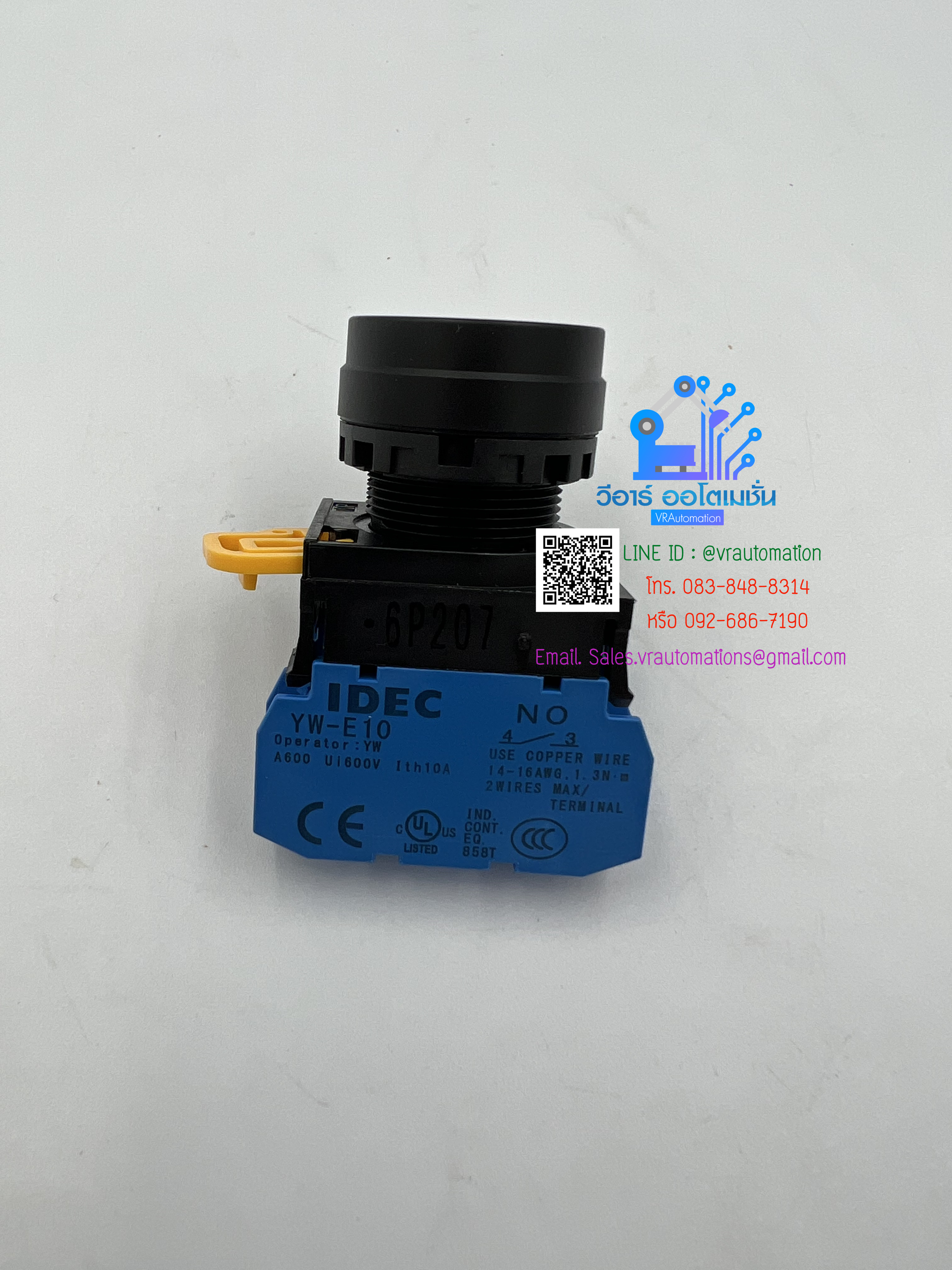Pushbuttons/YW1B-M1E10-Y/1NC/IDEC