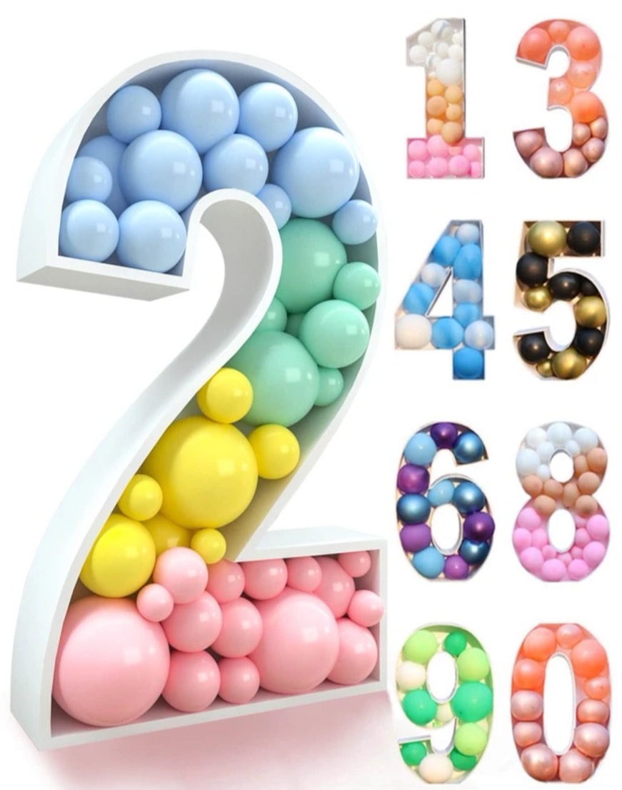 กล่องลูกโป่งตัวเลข ไม่รวมลูกโป่ง 73 เซนติเมตร