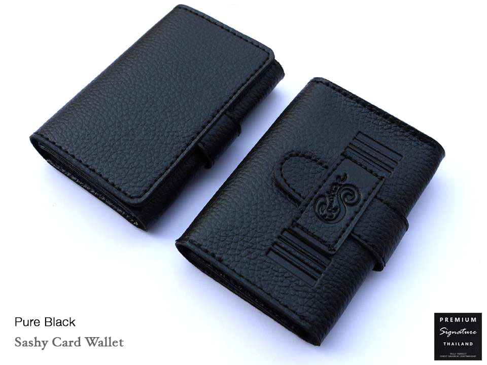 Pure Black(ดำ) - Sashy Card Wallet