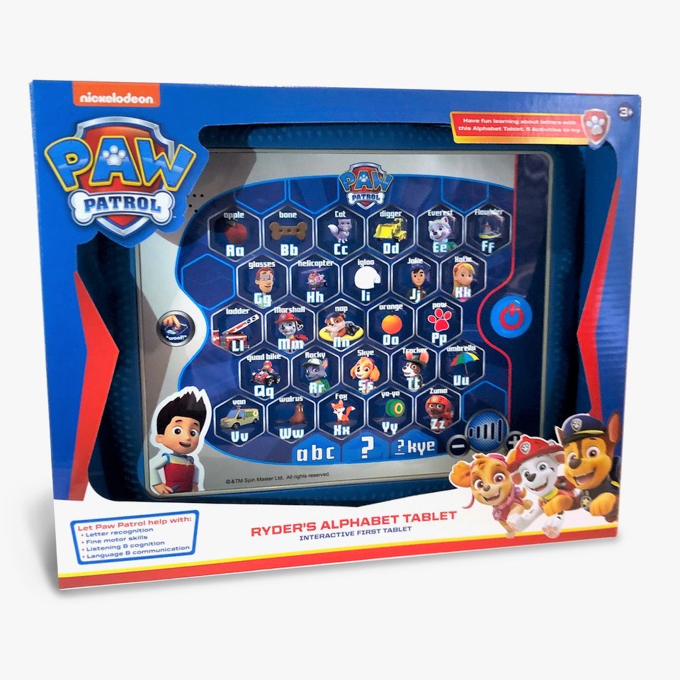Paw Patrol Ryder'S Alphabet Tablet แท็บเล็ตแบบอินเทอร์แอคทีฟเครื่องแรกนี้ส่งเสริมให้เด็กเรียนรู้