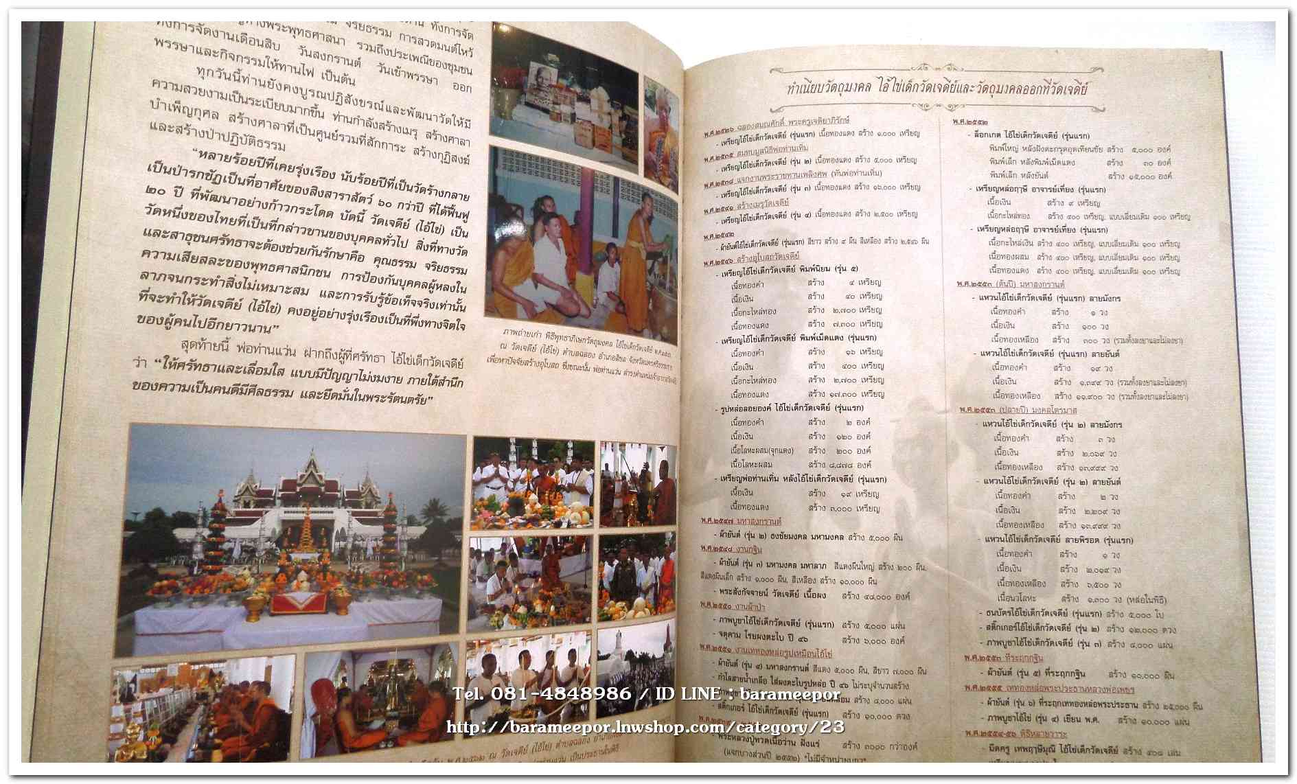 หนังสือ ประวัติและวัตถุมงคลไอ้ไข่ เด็กวัดเจดีย์ อ.สิชล จ.นครศรีธรรมราช ตั้งแต่ ชุดแรก ถึง ปัจจุบัน ปี 2562