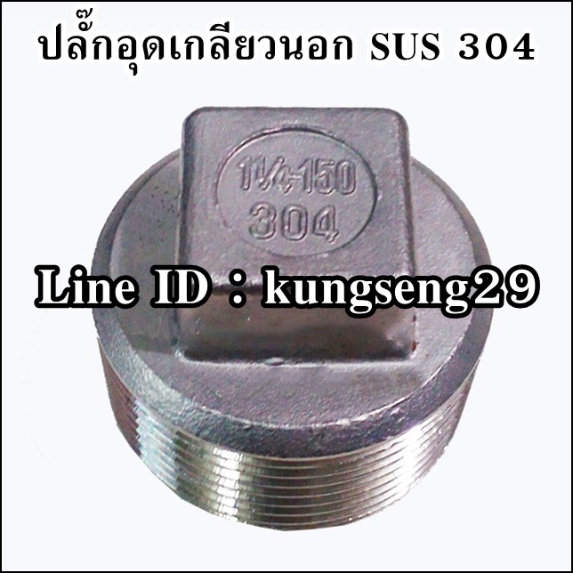 ปลั๊กอุดเกลียวนอก SUS 304
